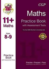 11+ Maths Practice Book with Assessment Tests (Ages 8-9) for the CEM Test (CGP 11+ CEM) - Softcover  Adomoo